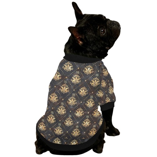 Royal Pattern by Nico Bielow Pet Dog Round Neck Shirt