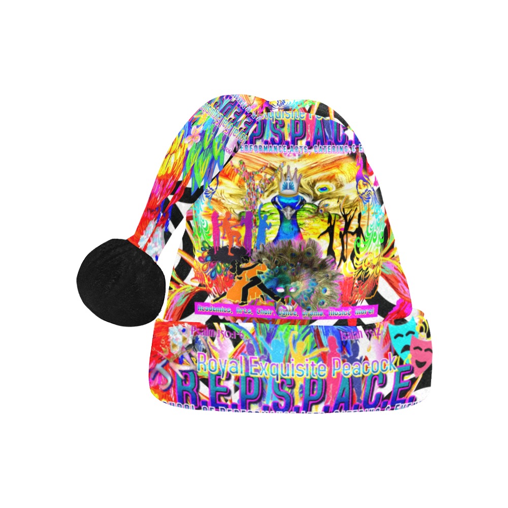 JNV REPSPACE COLORFUL TROPICAL CHGRISTMAS HAT Santa Hat