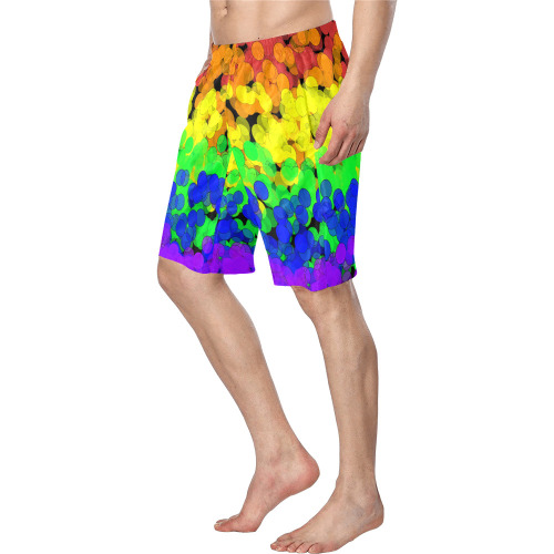 Gay Pride Bokeh Men's Swim Trunk (Model L21)