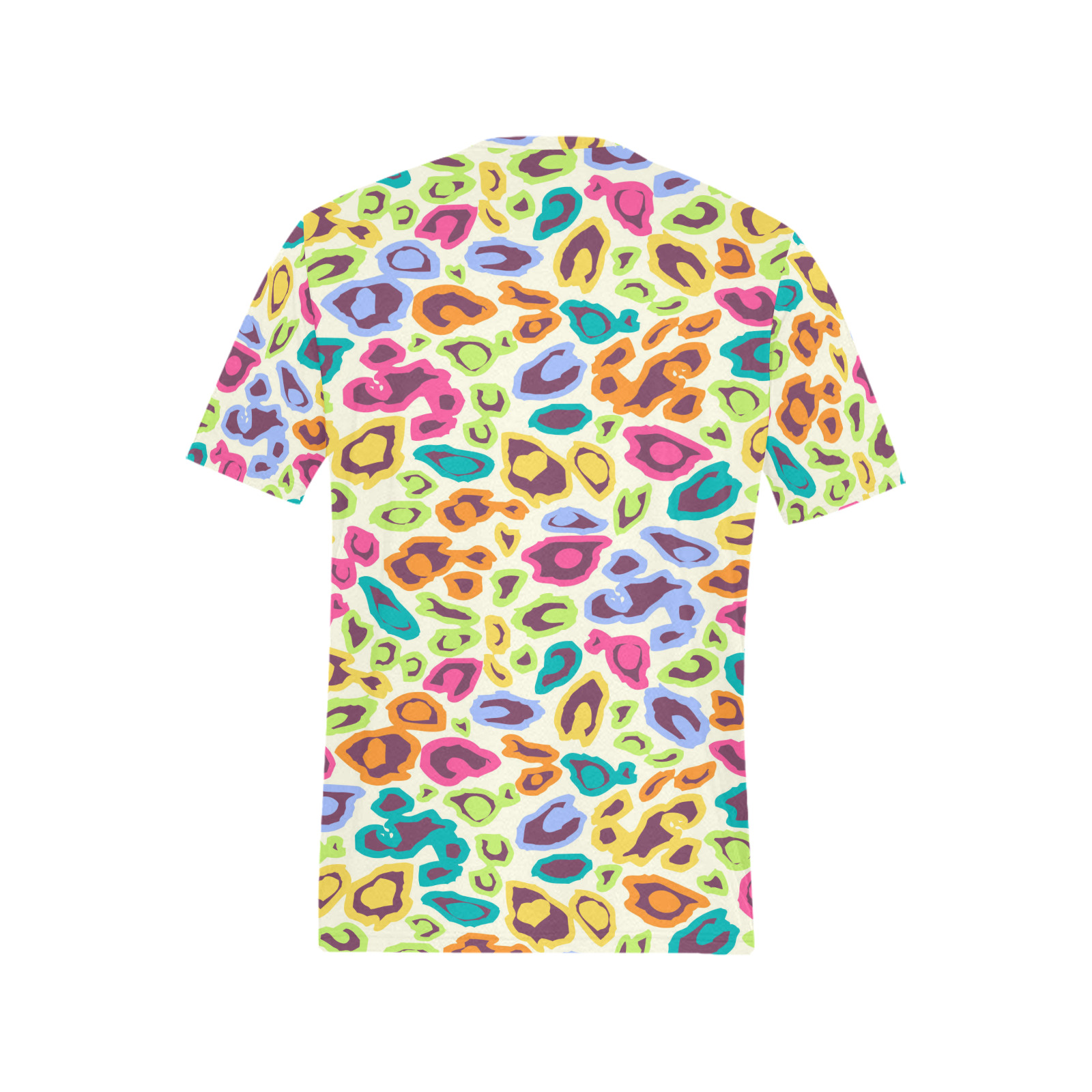 Colorful Cheetah Seamless Background. Vector Abstract Pattern 113386513.jpg Men's All Over Print T-Shirt (Random Design Neck) (Model T63)