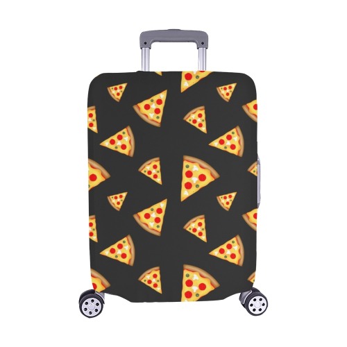 Cool and fun pizza slices pattern dark gray Luggage Cover/Medium 22"-25"