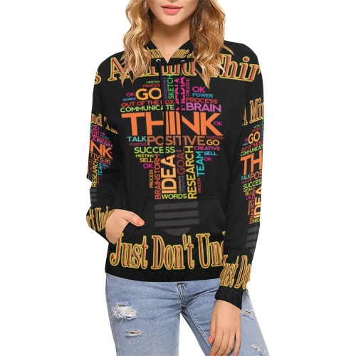Your Mind Matters (Women) All Over Print Hoodie for Women (USA Size) (Model H13)