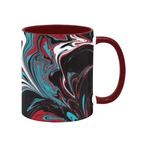 Dark Wave of Colors Custom Inner Color Mug (11oz)