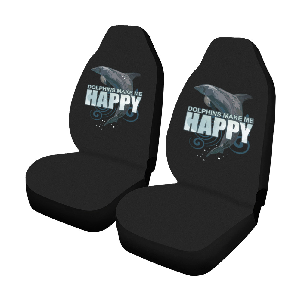 Dolphins Make Me Happy Car Seat Covers (Set of 2)