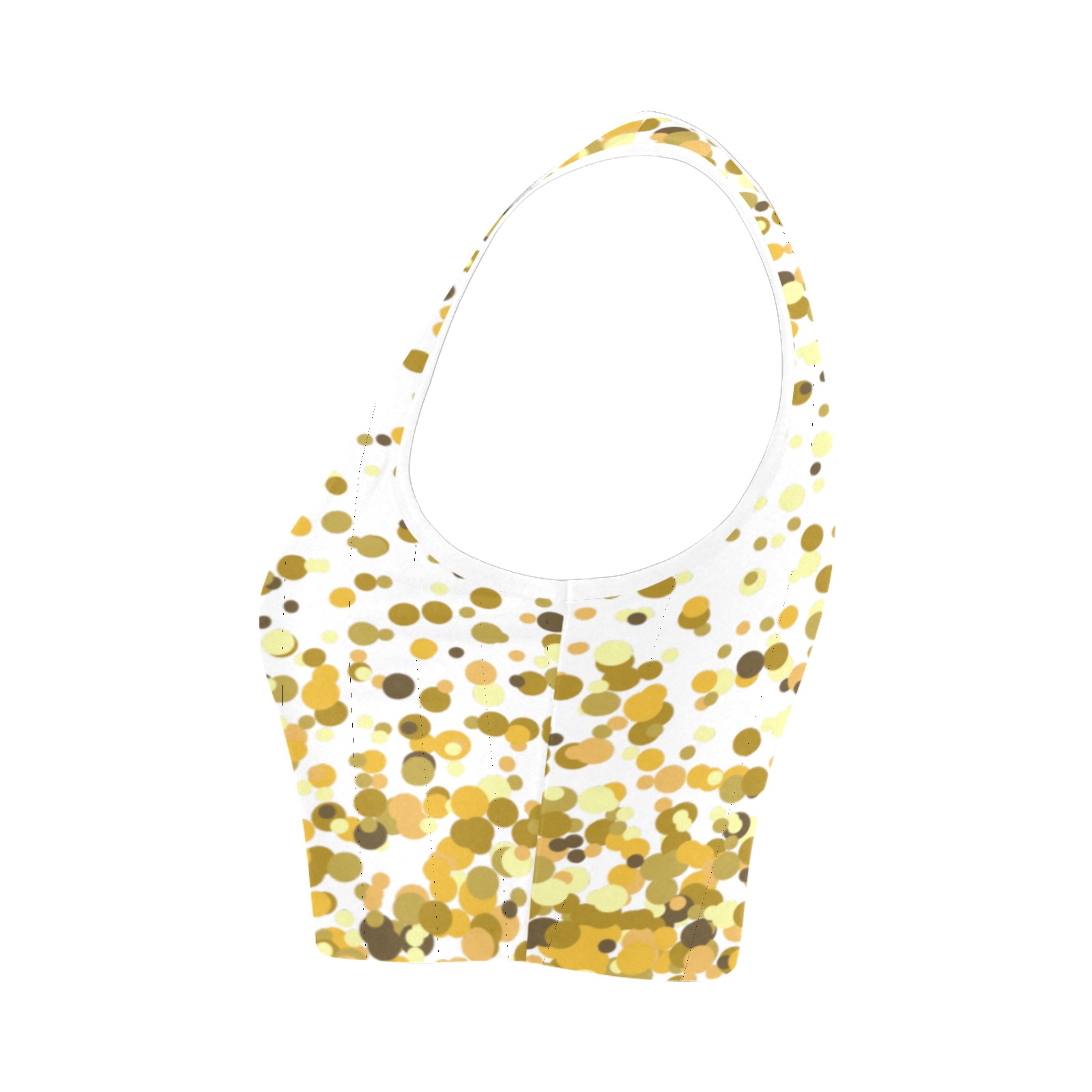 Gold Confetti Women's Crop Top (Model T42)