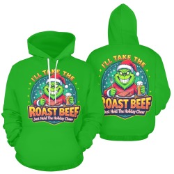 Grinchy Bigfoot I’ll Take The Roast Beef (G) All Over Print Hoodie for Men (USA Size) (Model H13)