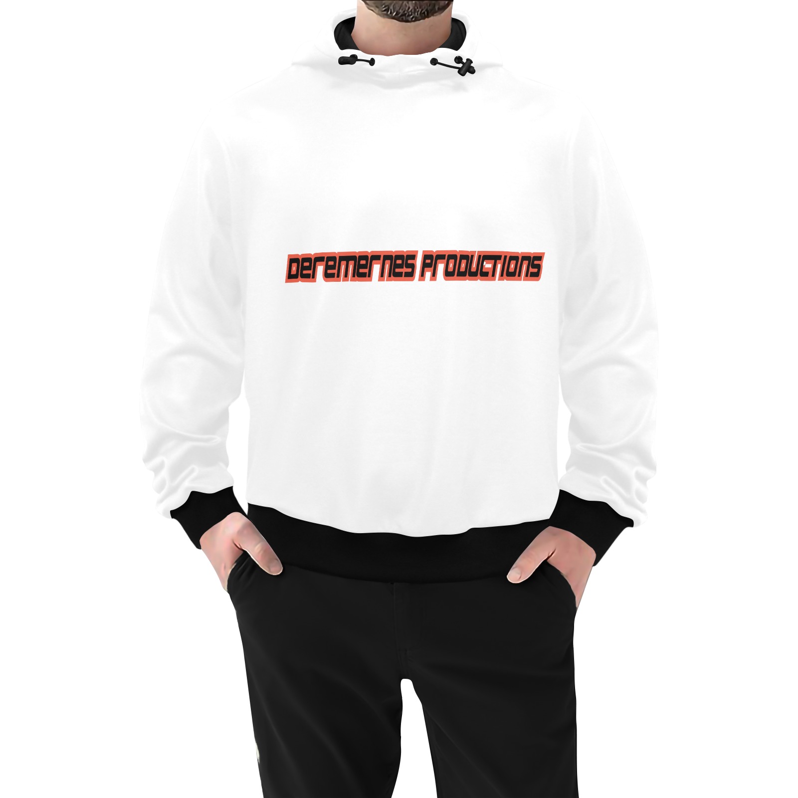 AHMAD DIRGHAM High Neck Pullover Hoodie for Men (Model H24) ID D6541053