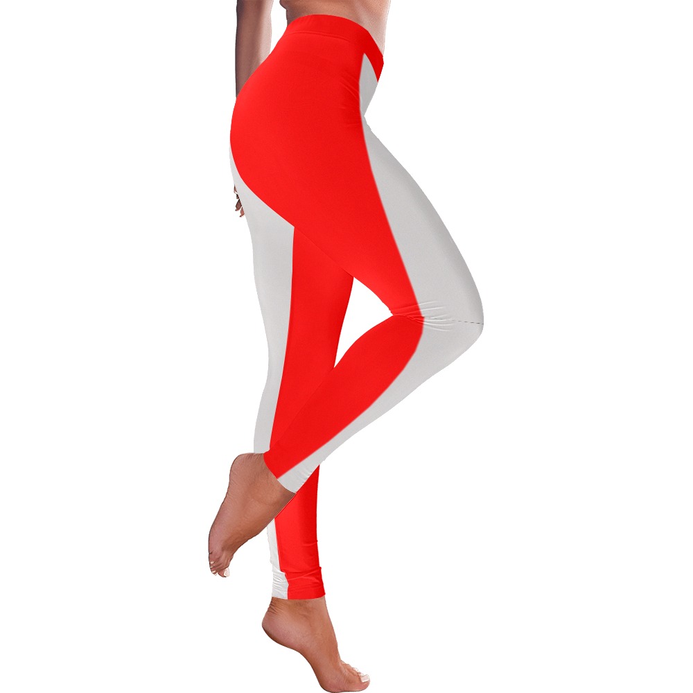 redgreyhalf Women's Low Rise Leggings (Invisible Stitch) (Model L05)