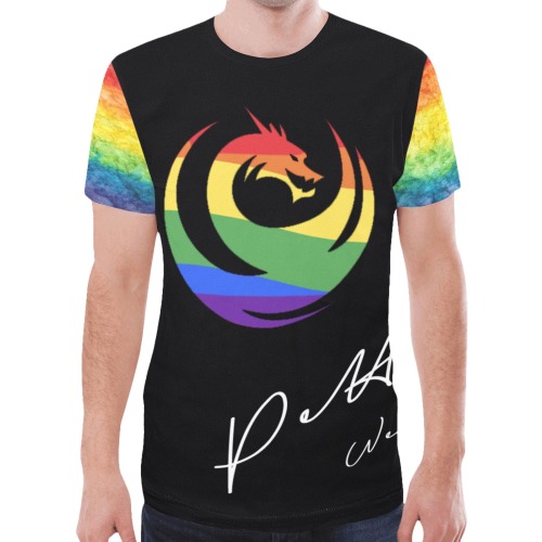 Petty Script pride blk New All Over Print T-shirt for Men (Model T45)
