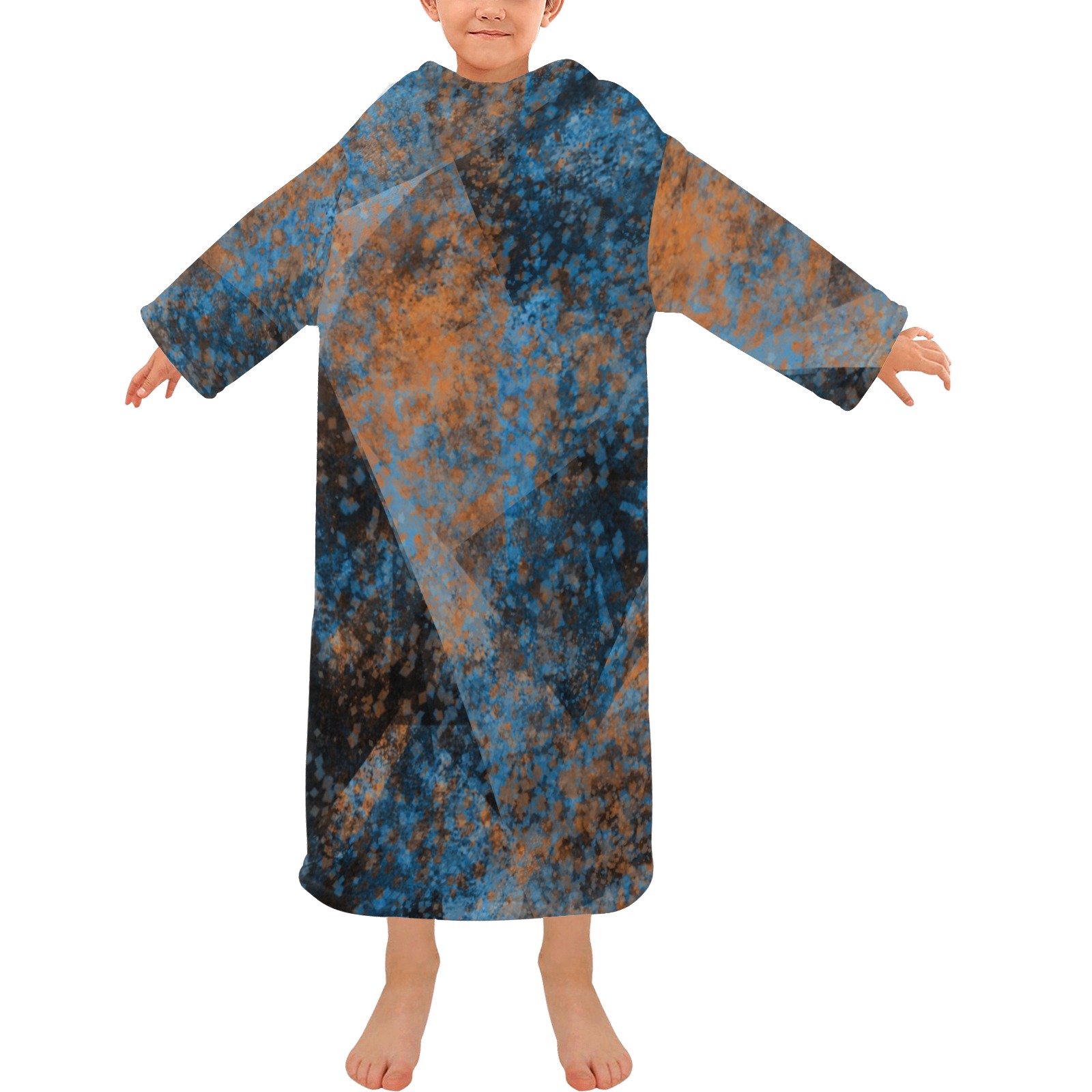 RusticTomorrow Blanket Robe with Sleeves for Kids
