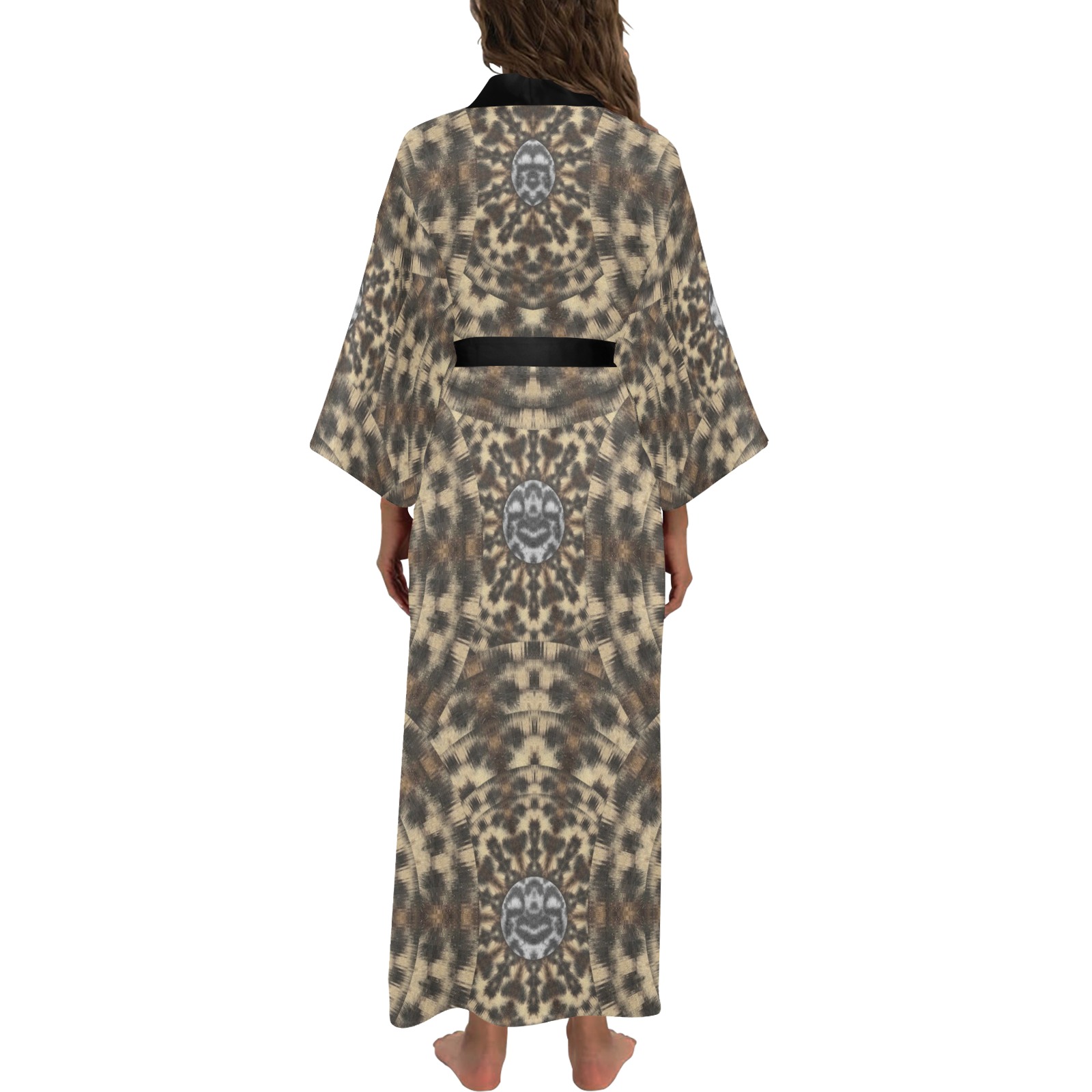 I am big cat with sweet catpaws decorative Long Kimono Robe