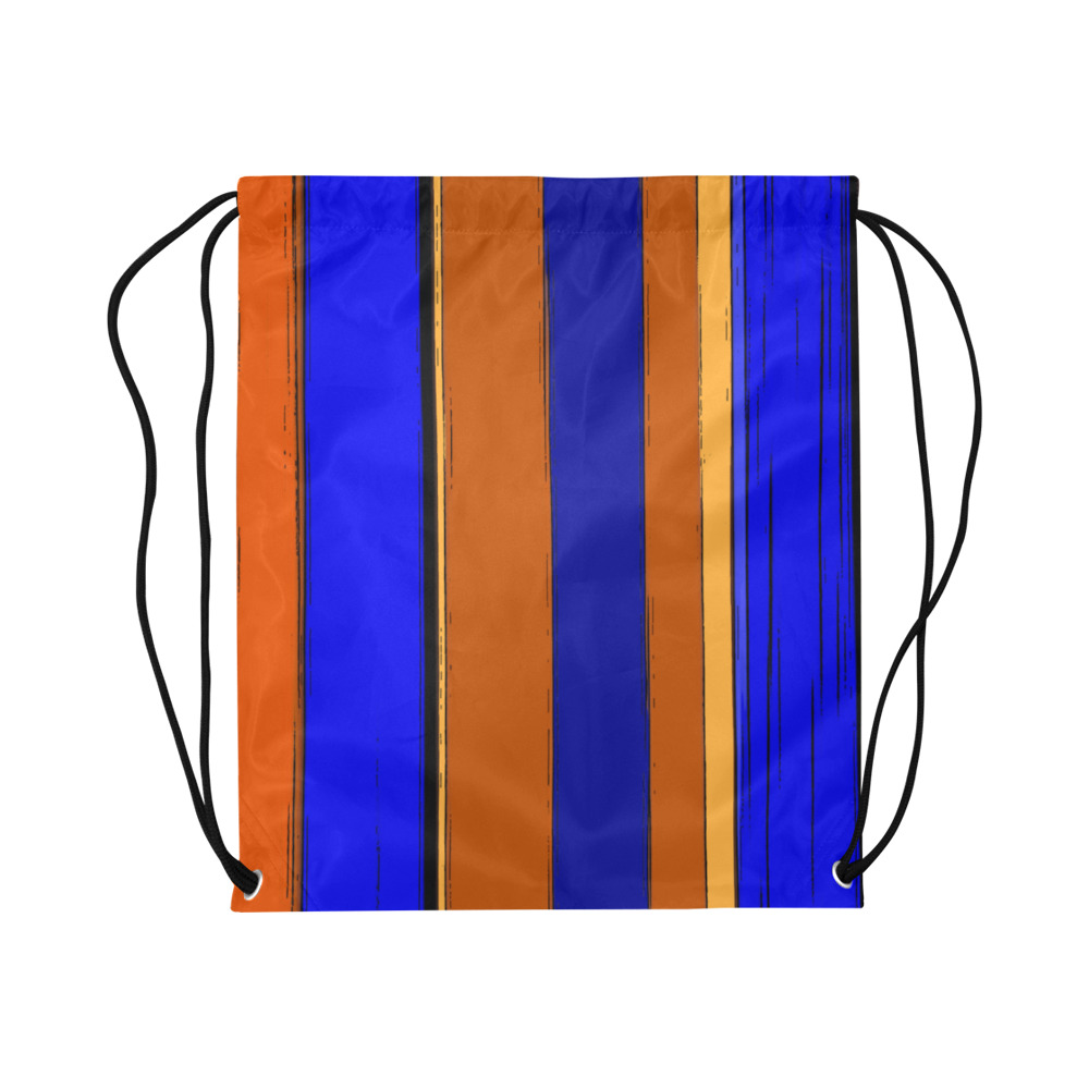 Abstract Blue And Orange 930 Large Drawstring Bag Model 1604 (Twin Sides)  16.5"(W) * 19.3"(H)