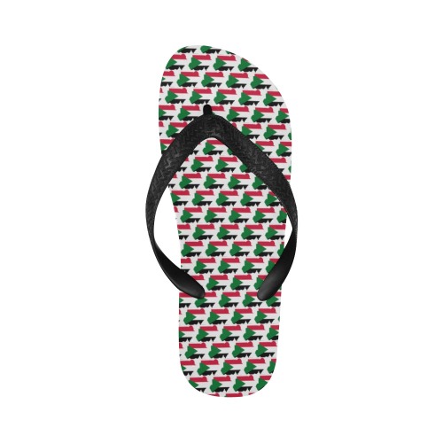 Sudan Map Flags Flip Flops for Men/Women (Model 040)