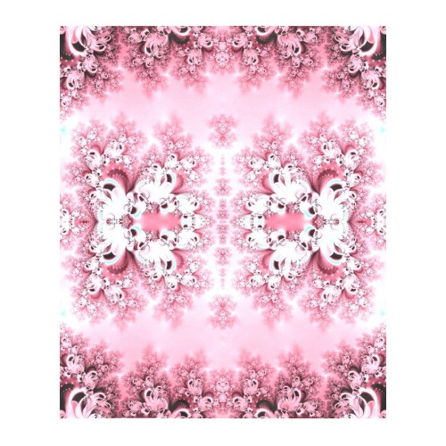 Pink Rose Garden Frost Fractal 3-Piece Bedding Set