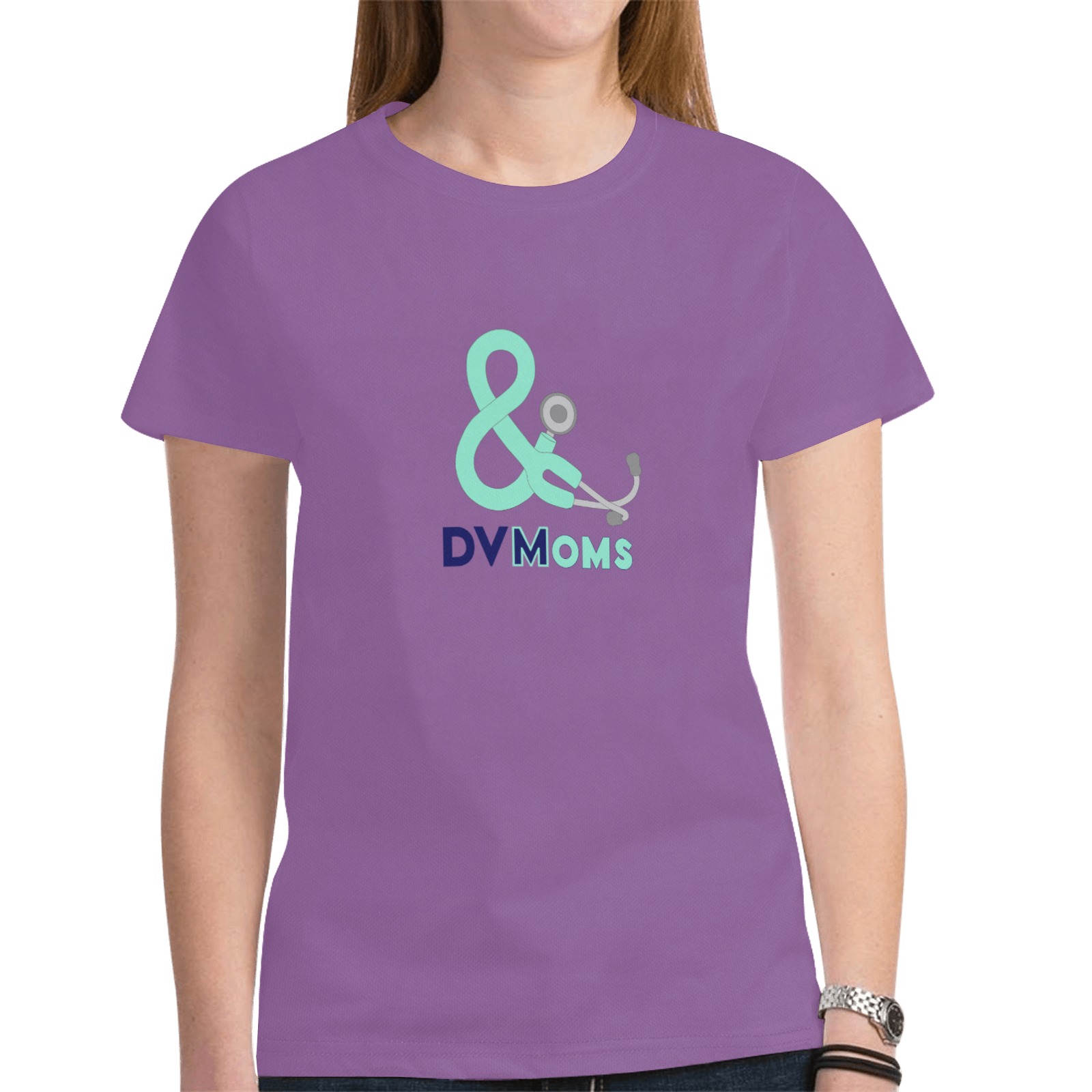 tshirt purple New All Over Print T-shirt for Women (Model T45)