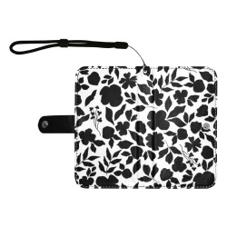 BW Simple garden flowers 23B Flip Leather Purse for Mobile Phone/Large (Model 1703)