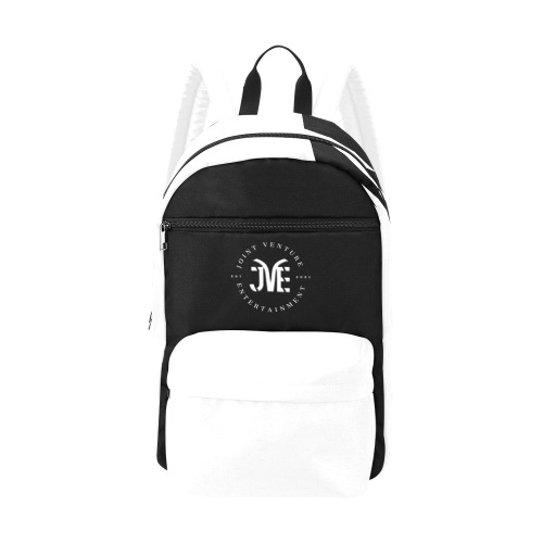 JVE Culture Large Backpack (White and Black) Large Capacity Travel Backpack (Model 1691)