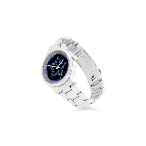 Blue flame star watch Men's Stainless Steel Watch(Model 104)