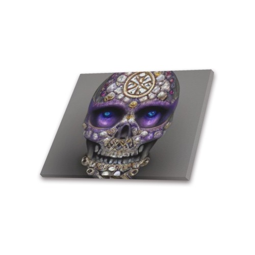 ornate skull 6 Frame Canvas Print 20"x16"
