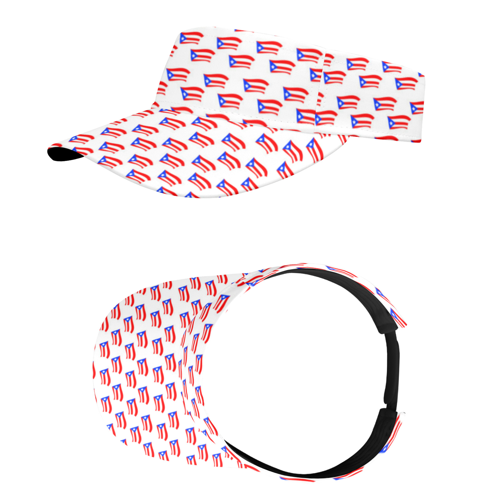 Puerto Rican Flags All Over Print Sports Visor