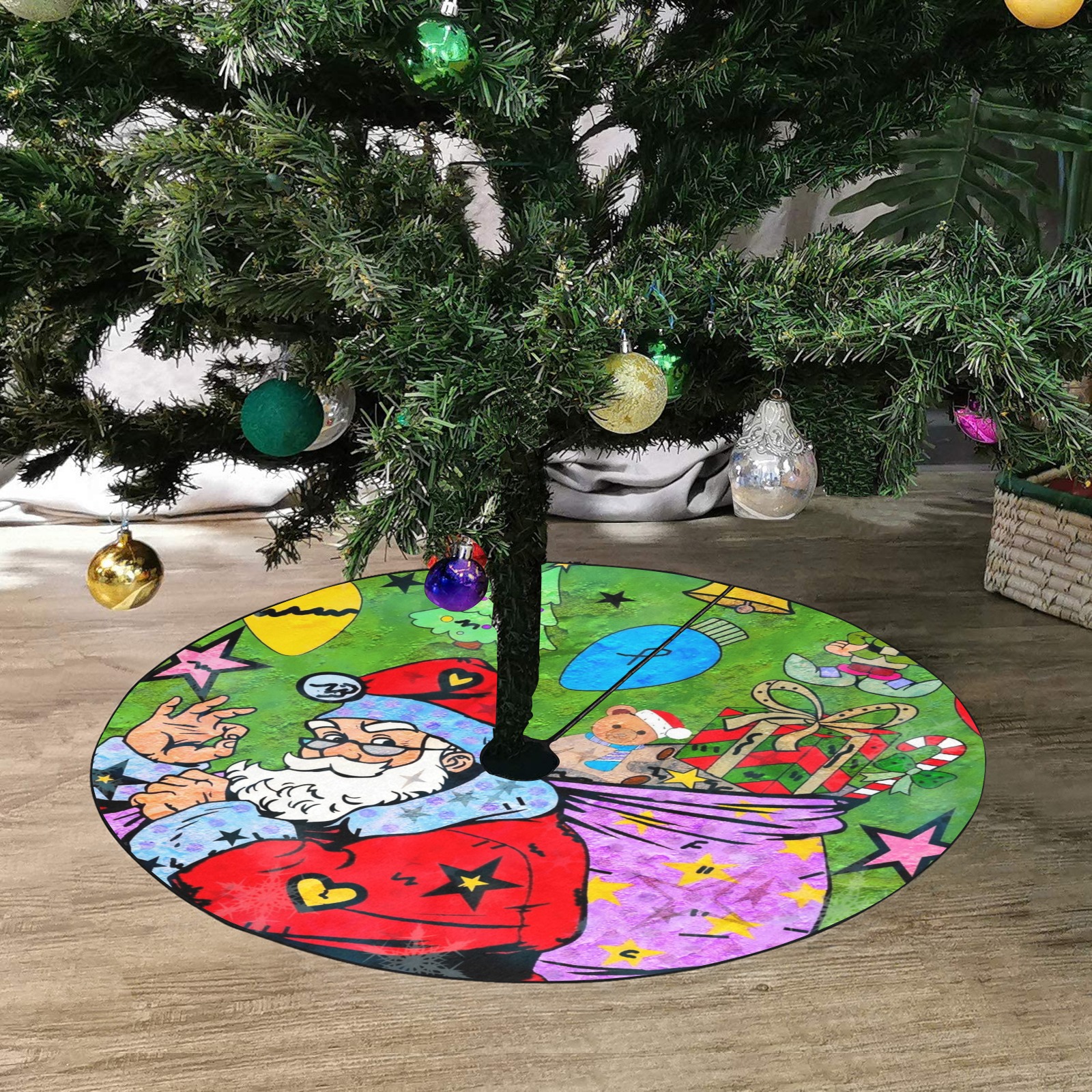 Christmas 2021 by Nico Bielow Thick Christmas Tree Skirt 36" x 36"