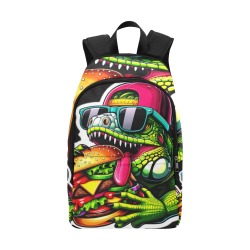 IGUANA EATING CHEESEBURGER 3 Fabric Backpack for Adult (Model 1659)