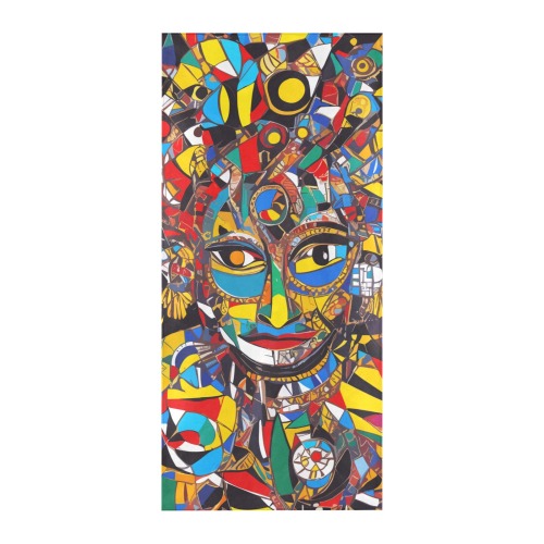 Awesome African mask cool colorful abstract art. Beach Towel 32"x 71"