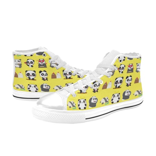 Panda life High Top Canvas Shoes for Kid (Model 017)