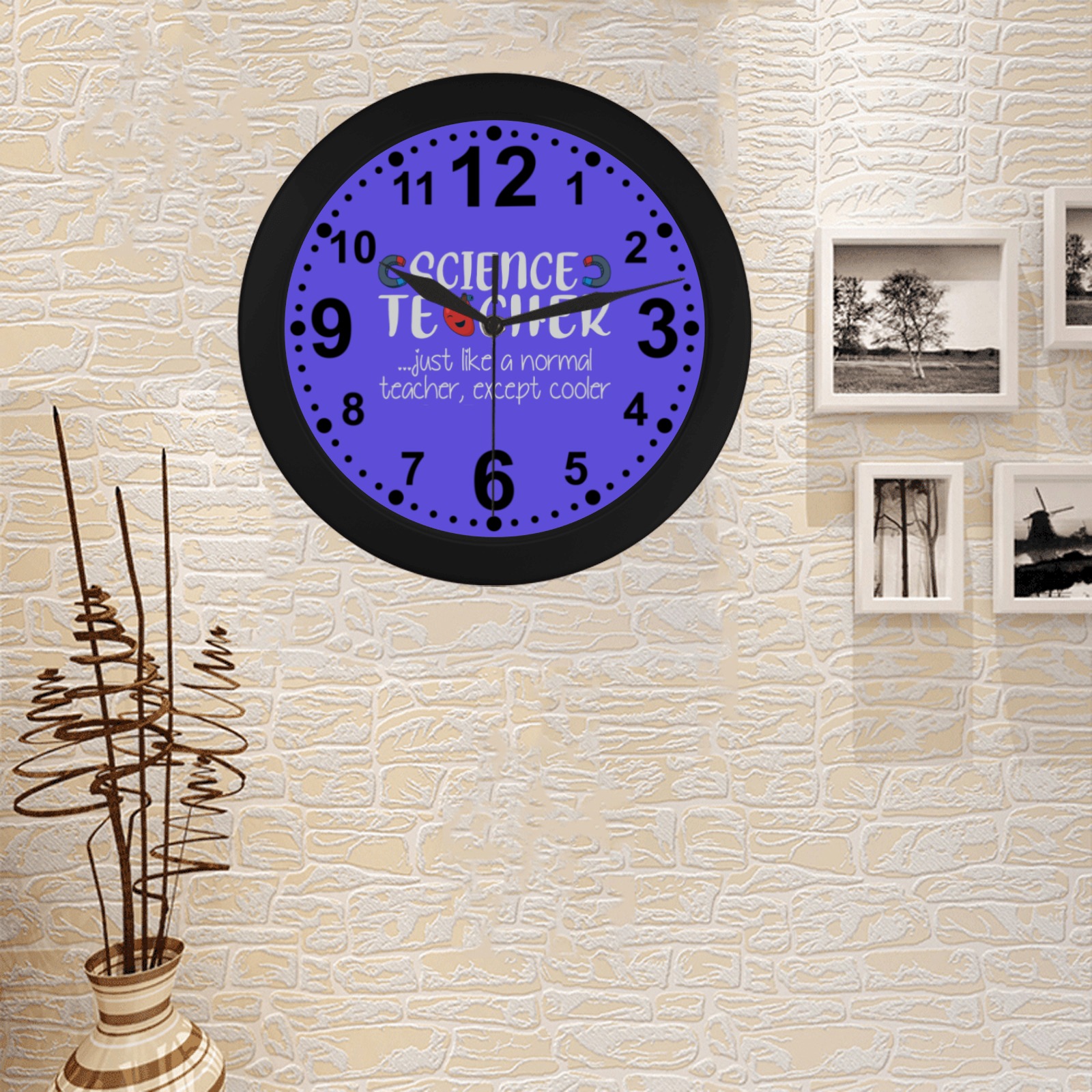 Science Teacher Circular Plastic Wall clock