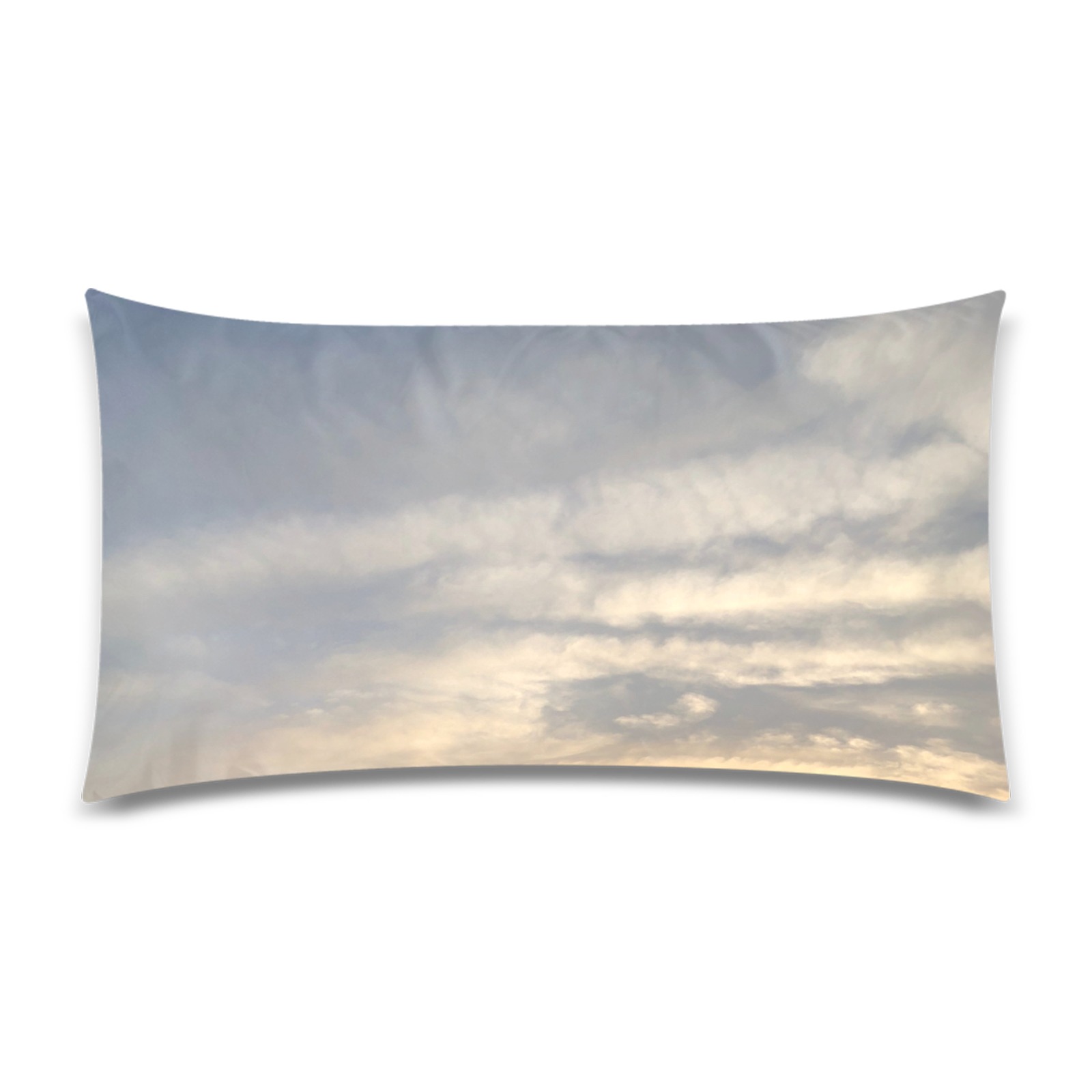 Rippled Cloud Collection Rectangle Pillow Case 20"x36"(Twin Sides)