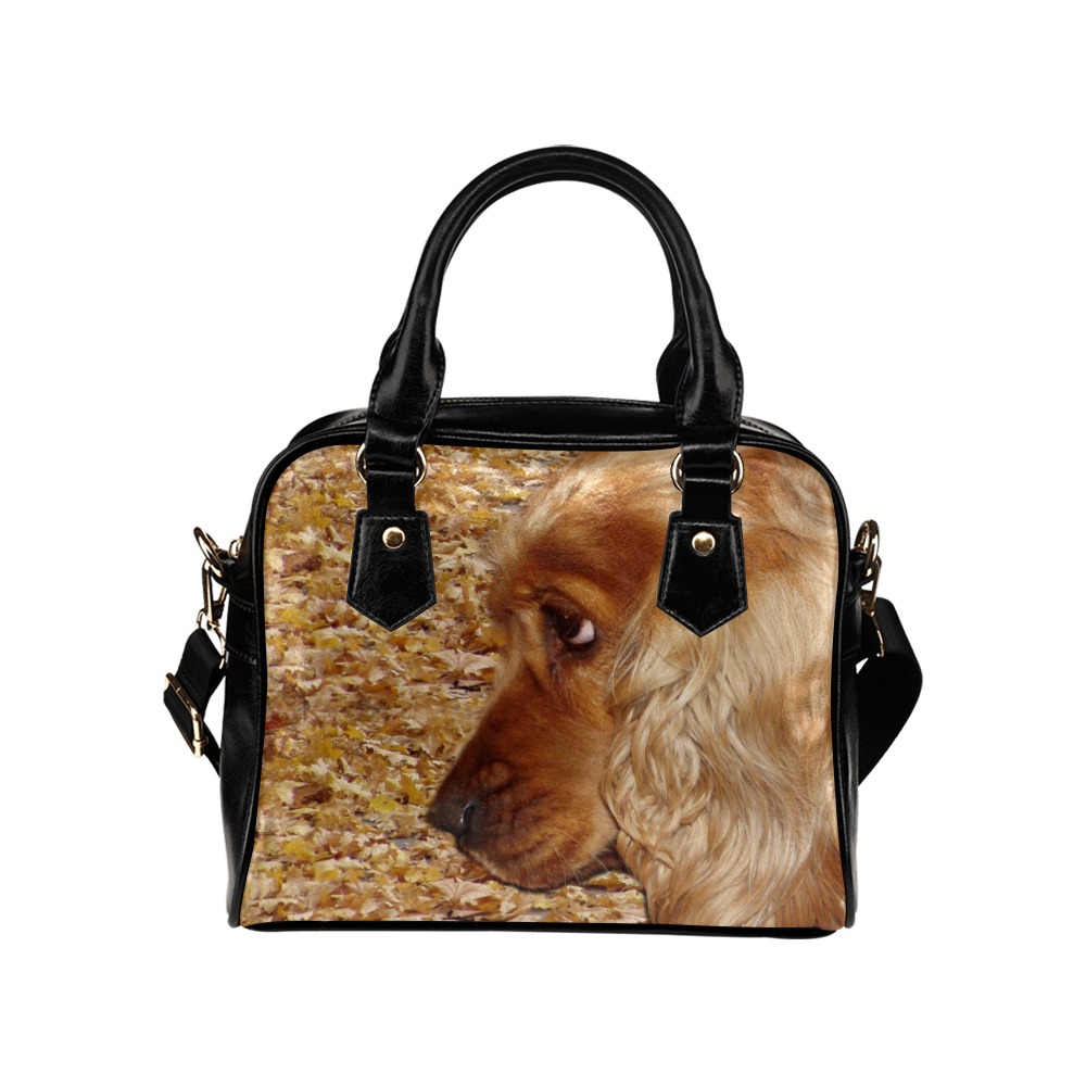 Dog Cocker Spaniel Shoulder Handbag (Model 1634)
