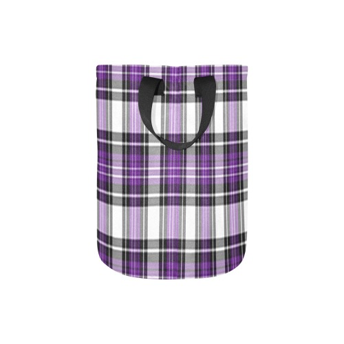 Purple Black Plaid Laundry Bag (Small)