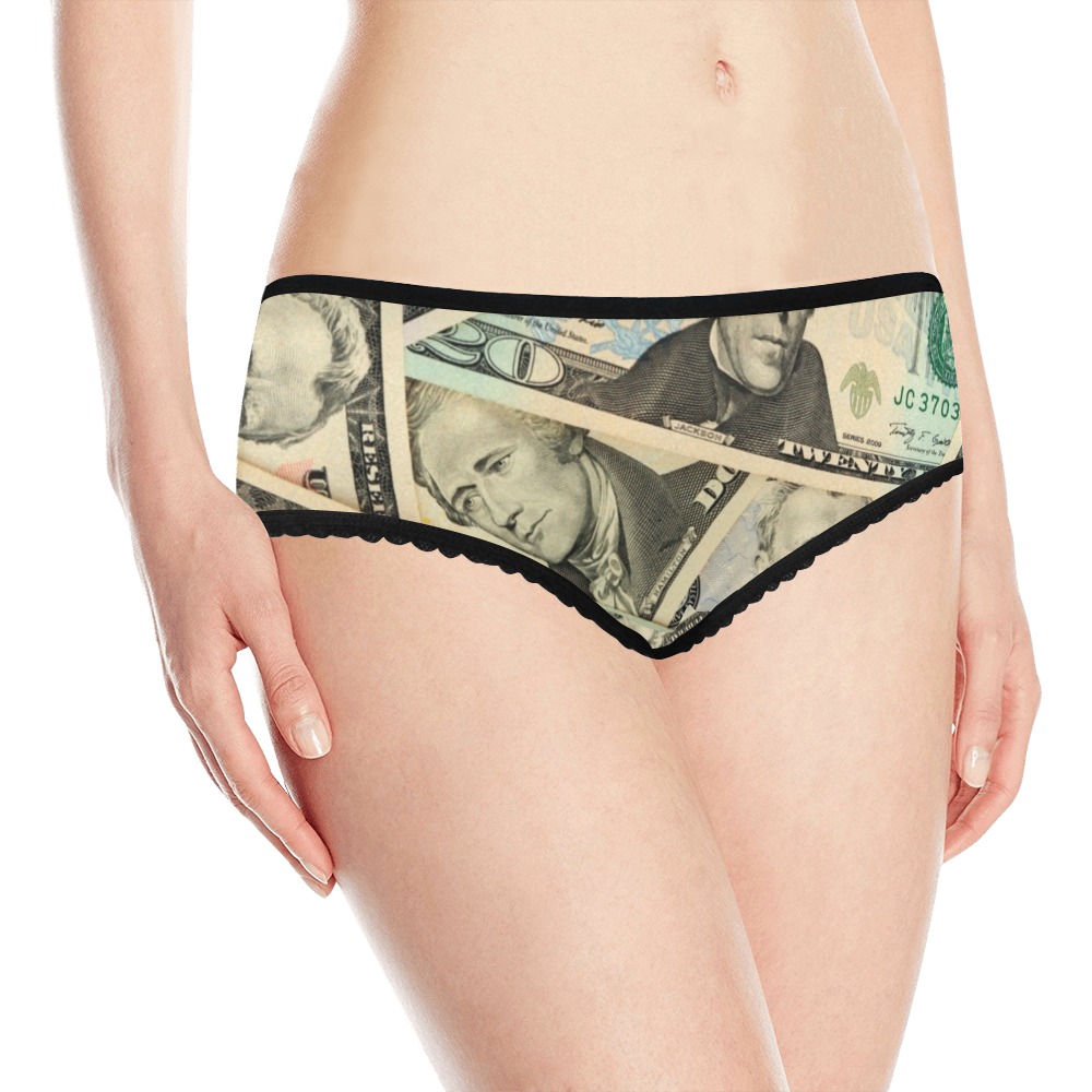 US PAPER CURRENCY Women's All Over Print Classic Briefs (Model L13)