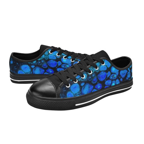 Blue Dragon Skin Women's Classic Canvas Shoes (Model 018)