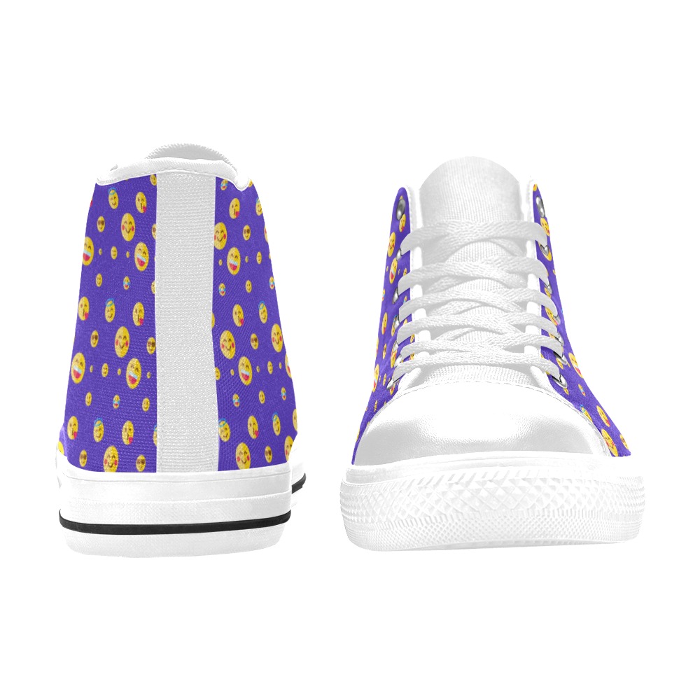 Emoji High Top Canvas Shoes for Kid (Model 017)