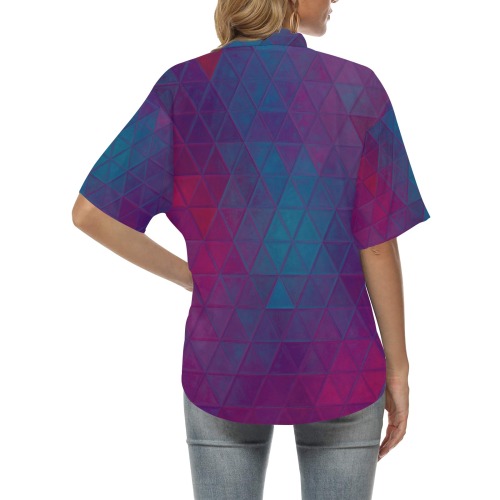 mosaic 36 All Over Print Hawaiian Shirt for Women (Model T58)