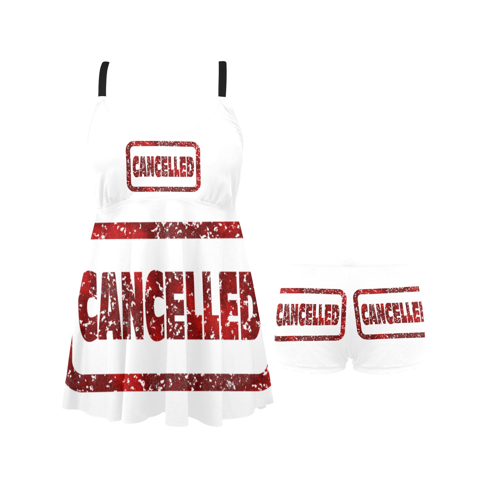 Cancelled Chest Pleat Swim Dress (Model S31)