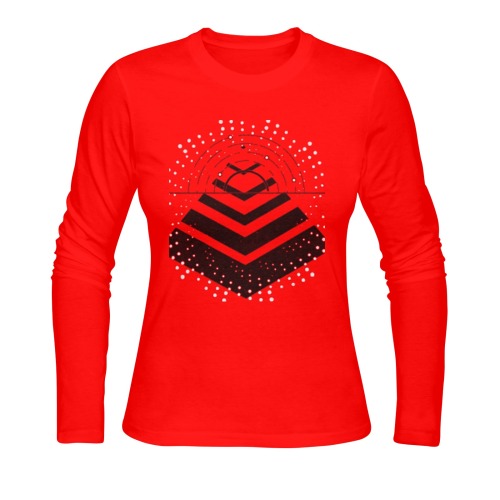 geometric Sunny Women's T-shirt (long-sleeve) (Model T07)