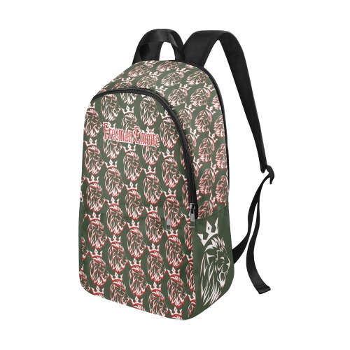 Freeman Empire Bookbag (Green, Red & White) Fabric Backpack for Adult (Model 1659)