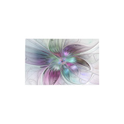 Colorful Abstract Flower Modern Floral Fractal Art Bath Rug 20''x 32''