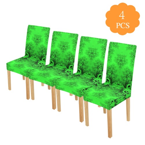 New Spring Forest Growth Frost Fractal Chair Cover (Pack of 4)
