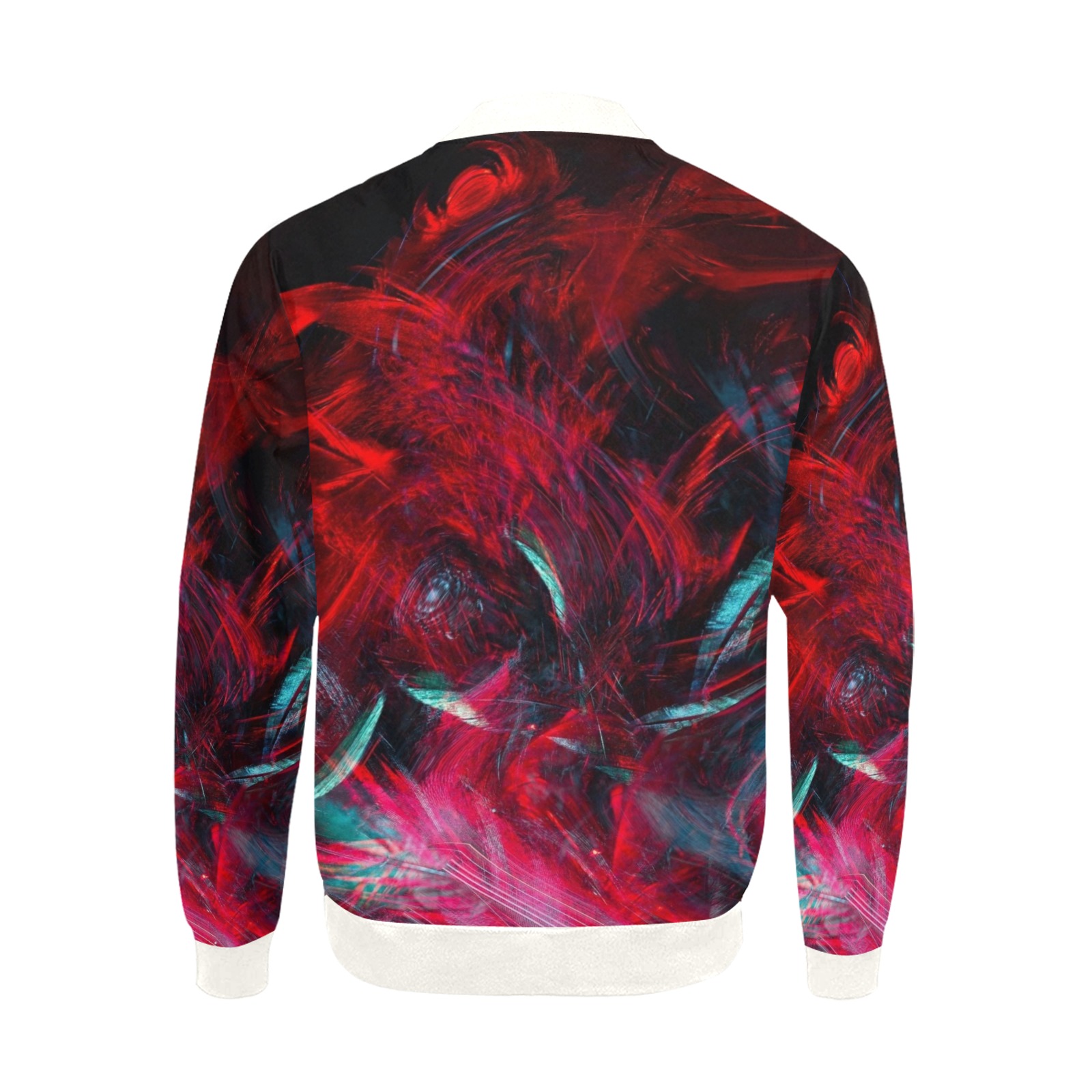 Abstract-Red All Over Print Bomber Jacket for Men (Model H31)
