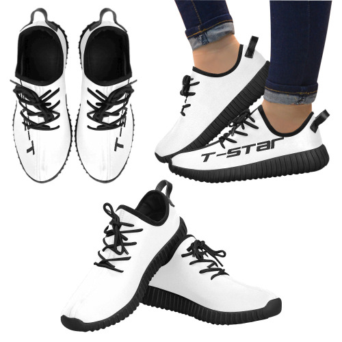 white T-STAR SHOE Grus Men's Breathable Woven Running Shoes (Model 022)