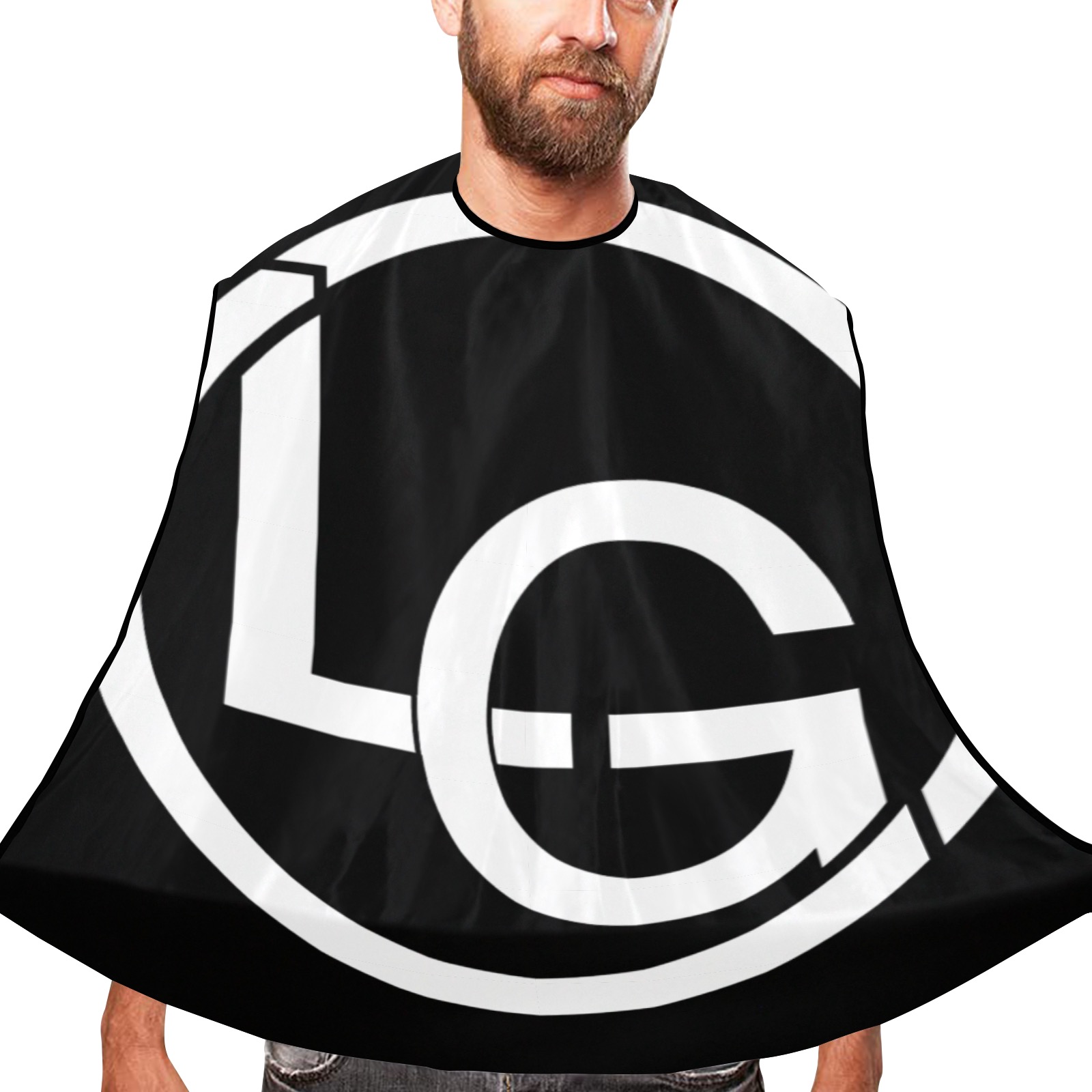 LG WHITE Beard Bib Apron for Men Shaving & Trimming