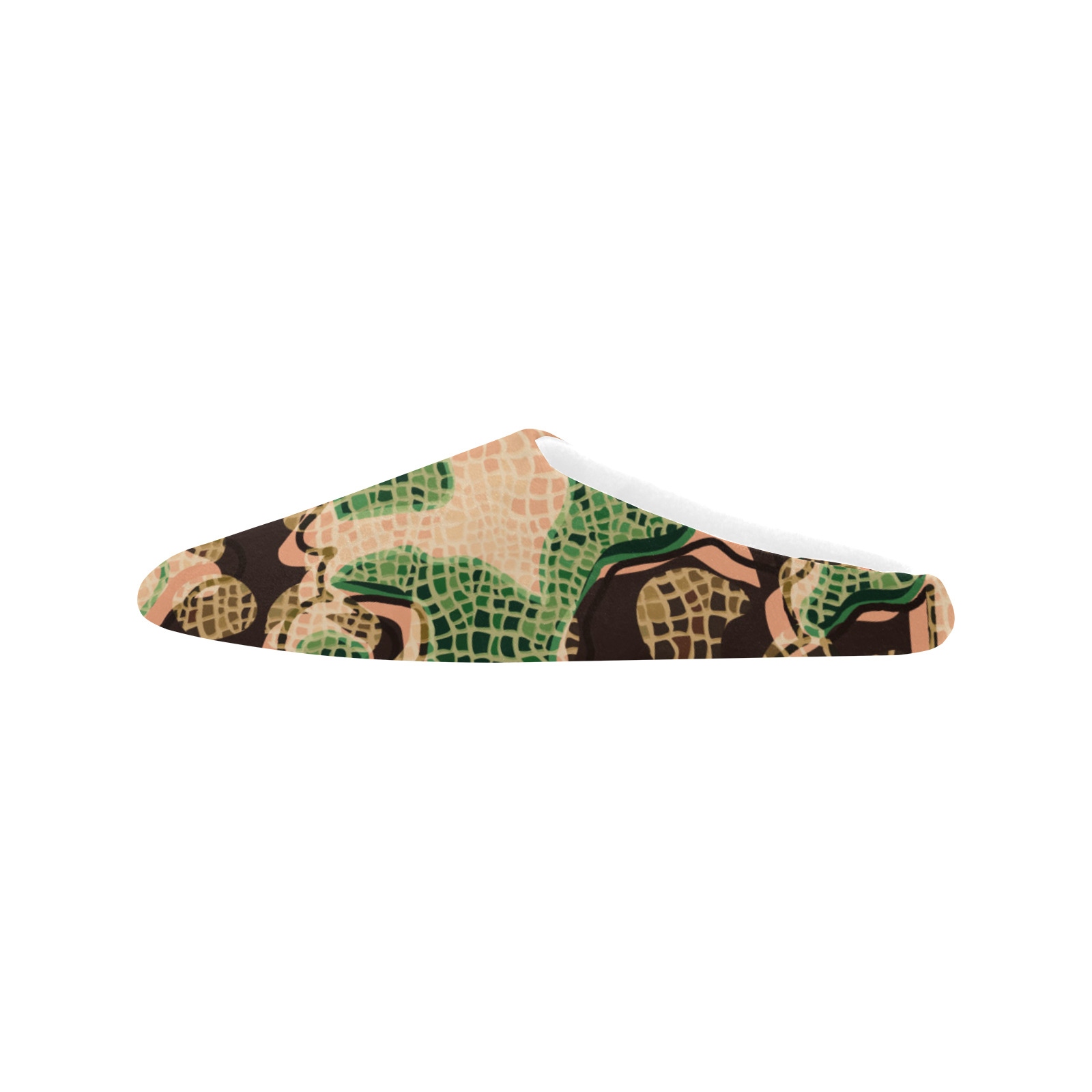 Modern Fashion Military Anaconda Camouflage Women's Non-Slip Cotton Slippers (Model 0602)