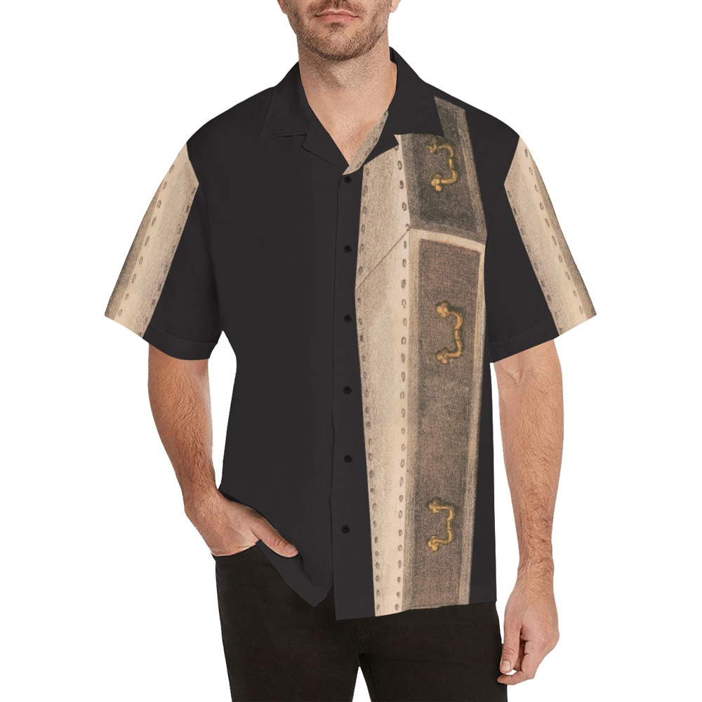 Antique Coffin Hawaiian Shirt with Merged Design (Model T58)