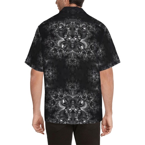 Frost at Midnight Fractal Hawaiian Shirt with Merged Design (Model T58)
