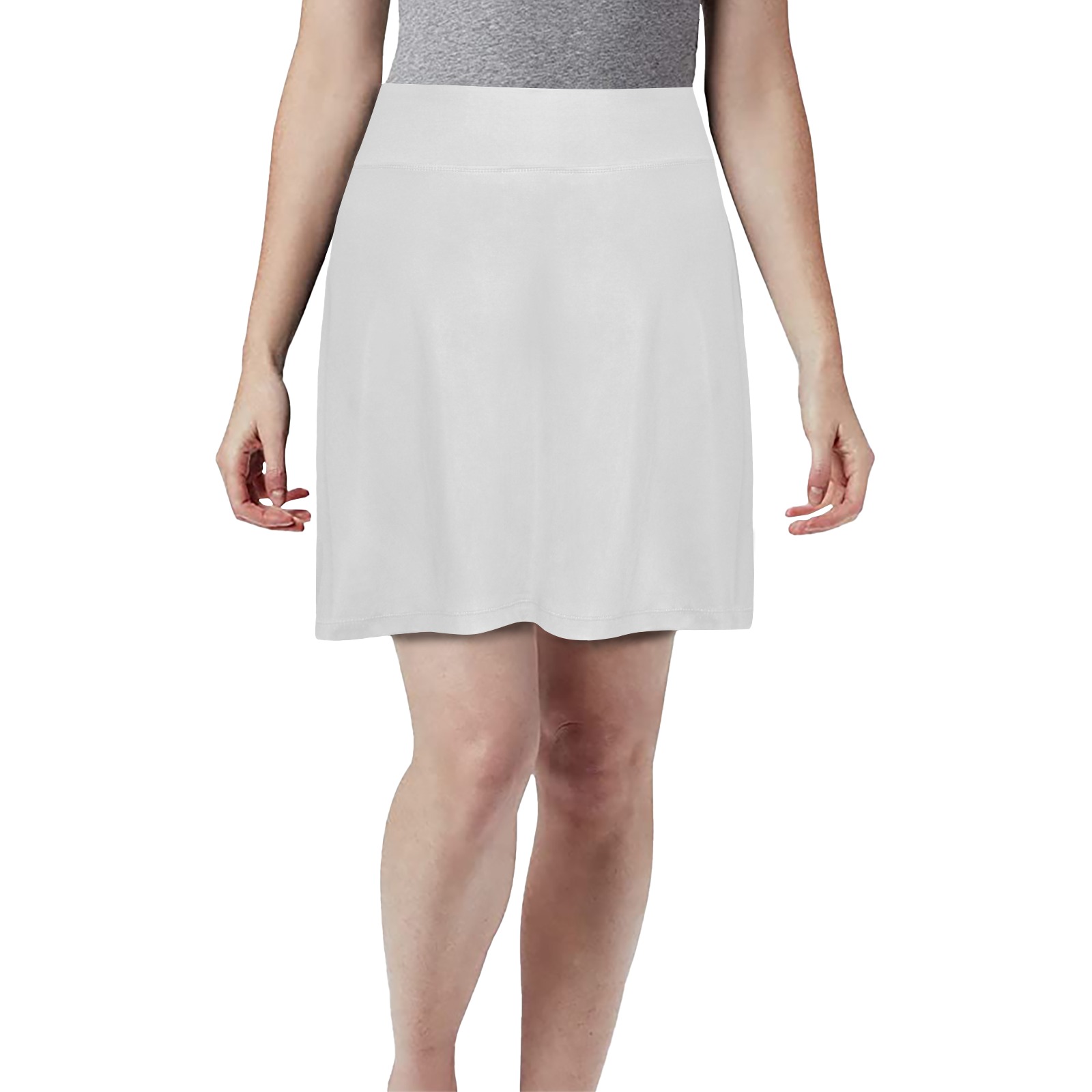 Silver Women's Athletic Skirt (Model D64)