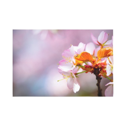 Sakura cherry blossom. The symbol of youth, beauty Polyester Peach Skin Wall Tapestry 90"x 60"