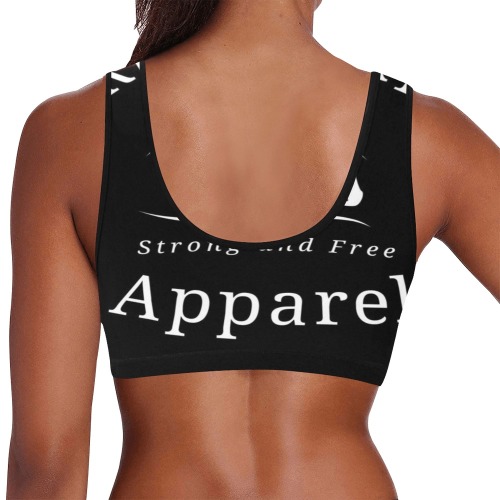 True North Apparel Women's Designer Sports Bra (Black) Women's All Over Print Sports Bra (Model T52)